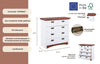 Comoda Konrad din lemn de pin alb rustic 94 cm - LunaHome.ro
