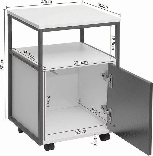 Comoda Korpo tip roll-box pe roti pentru birou 40 cm lățime - LunaHome.ro