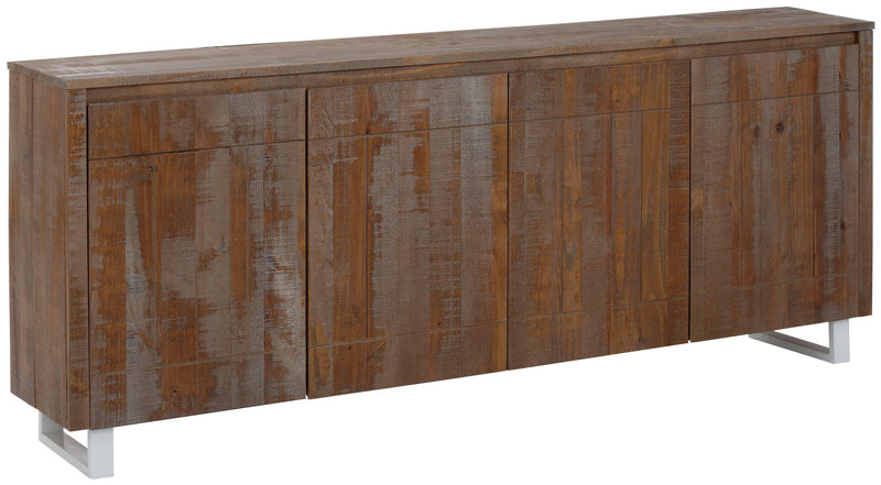 Comoda Lagos din lemn de pin cu aspect industrial 200 cm - LunaHome.ro