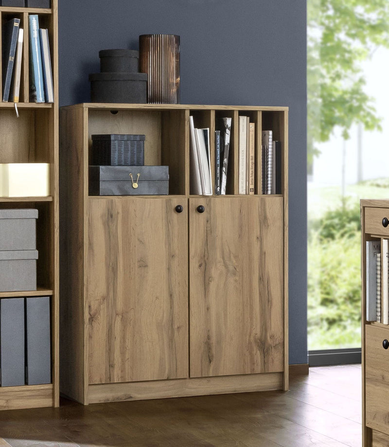 Comodă Licia ideală pentru birou, culoare stejar 81,5 cm lățime - LunaHome.ro