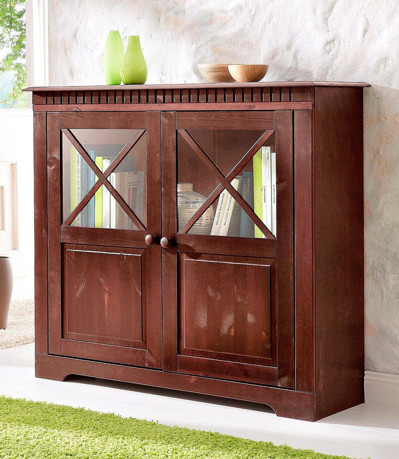 Comoda Lisa din lemn masiv de pin cu 2 usi, 105 cm latime - LunaHome.ro