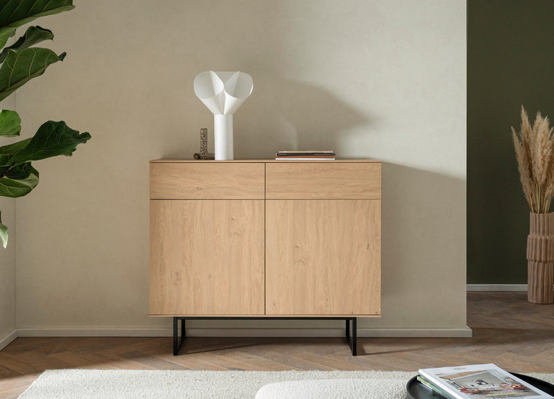 Comoda Lund cu aspect minimalist de lemn 115 cm - LunaHome.ro