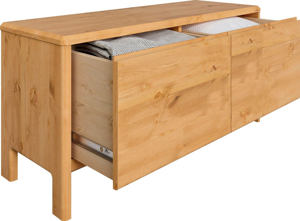 Comoda Luven din lemn de pin cu design scandi 98 cm - LunaHome.ro