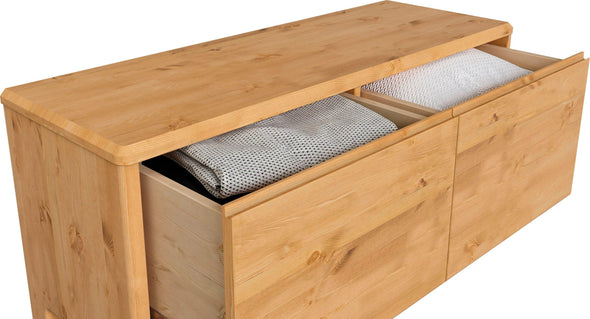 Comoda Luven din lemn de pin cu design scandi 98 cm - LunaHome.ro