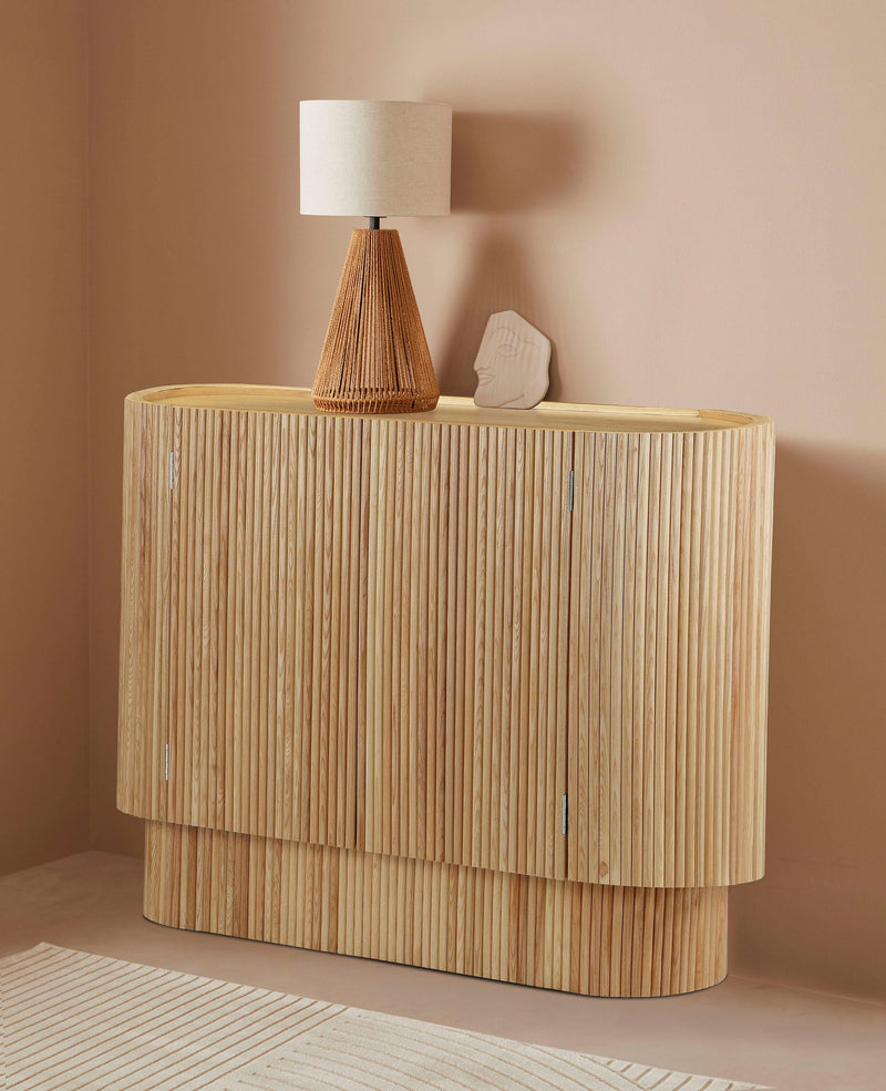 Comoda Mariola din Mdf si frasin, natur, design extravagant - LunaHome.ro
