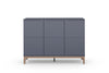 Comodă Maryd gri cu 3 usi design scandinav 120 cm