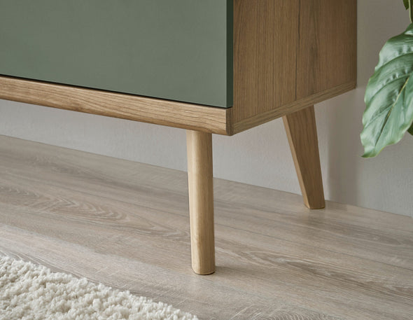 Comoda Mavas in stil scandinav verde 107 cm lățime