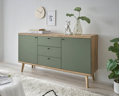 Comoda Mavas in stil scandinav verde 160 cm lățime