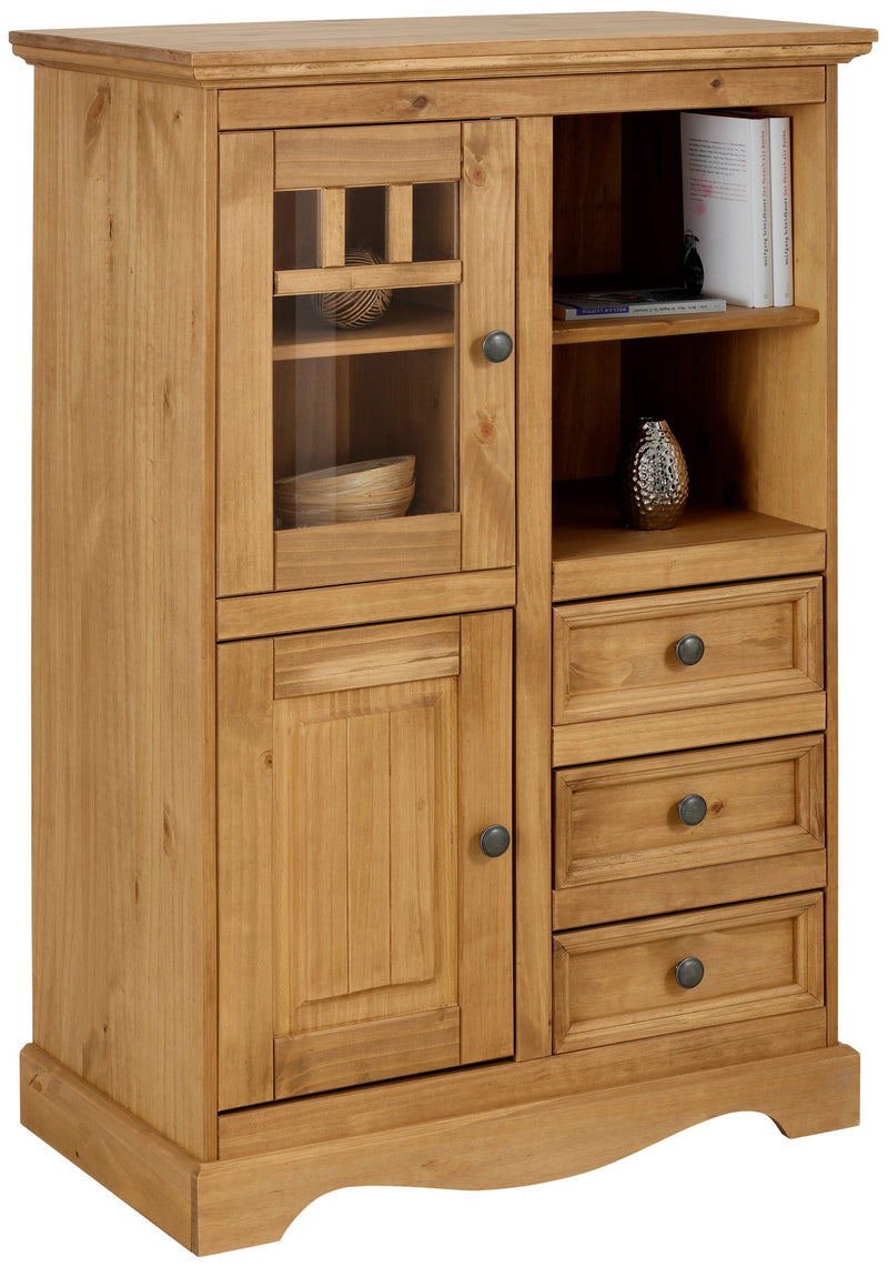 Comoda Melissa din lemn de pin natur, 80 cm lățime - LunaHome.ro