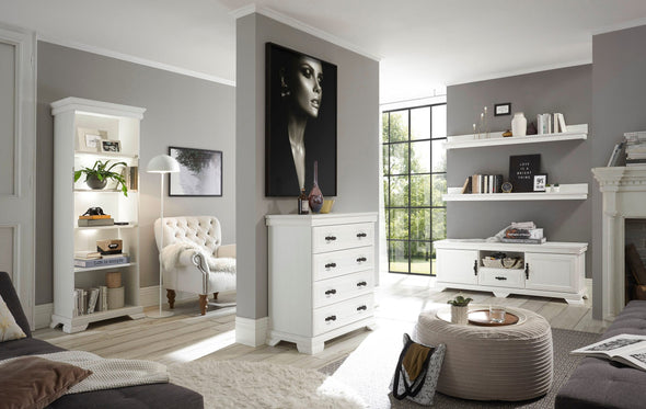 Comoda Royal cu design exclusiv albă 88 cm lățime