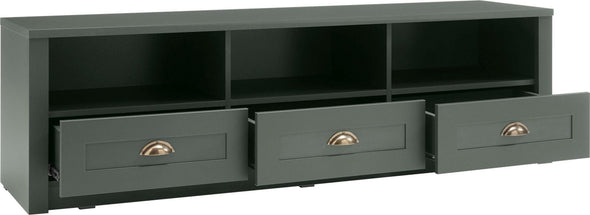 Comoda TV Ascot verde inchis eleganta 158 cm lungime