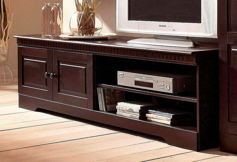 Comoda TV Cubrix din lemn masiv de pin maro inchis latime 162 cm - LunaHome.ro