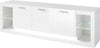 Comoda TV Meran alba cu design modern, 198 cm lungime - LunaHome.ro