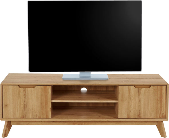 Comoda TV Pandrup cu aspect scandi culoare stejar, 135 cm - LunaHome.ro