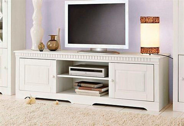 Comoda TV »Lisa«, din lemn masiv de pin alb rustic, latime 175 cm - LunaHome.ro