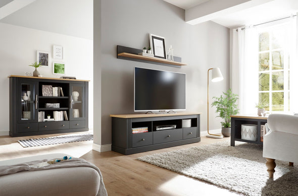 Comoda TV »WESTMINSTER« cu desgin elegant, gri inchis, lățime 160 cm - LunaHome.ro