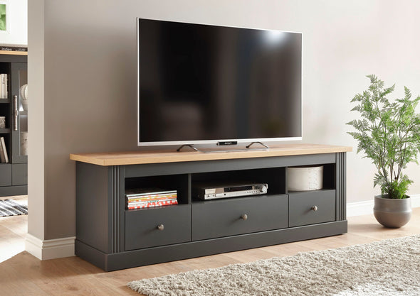 Comoda TV »WESTMINSTER« cu desgin elegant, gri inchis, lățime 160 cm - LunaHome.ro