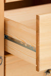 Comodă Ticino din lemn masiv de pin cu 5 sertare, 90 cm latime - LunaHome.ro