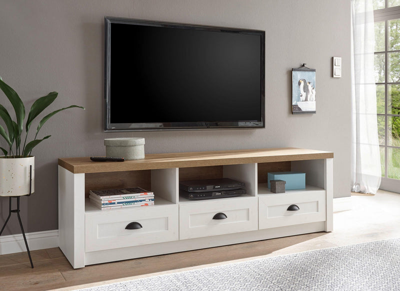 Comoda Tv Beauvais cu aspect de lemn, 160 cm latime - LunaHome.ro