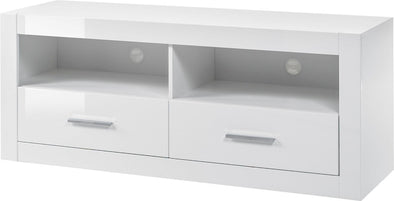 Comoda Tv Bianco alba cu front lucios, 150 cm