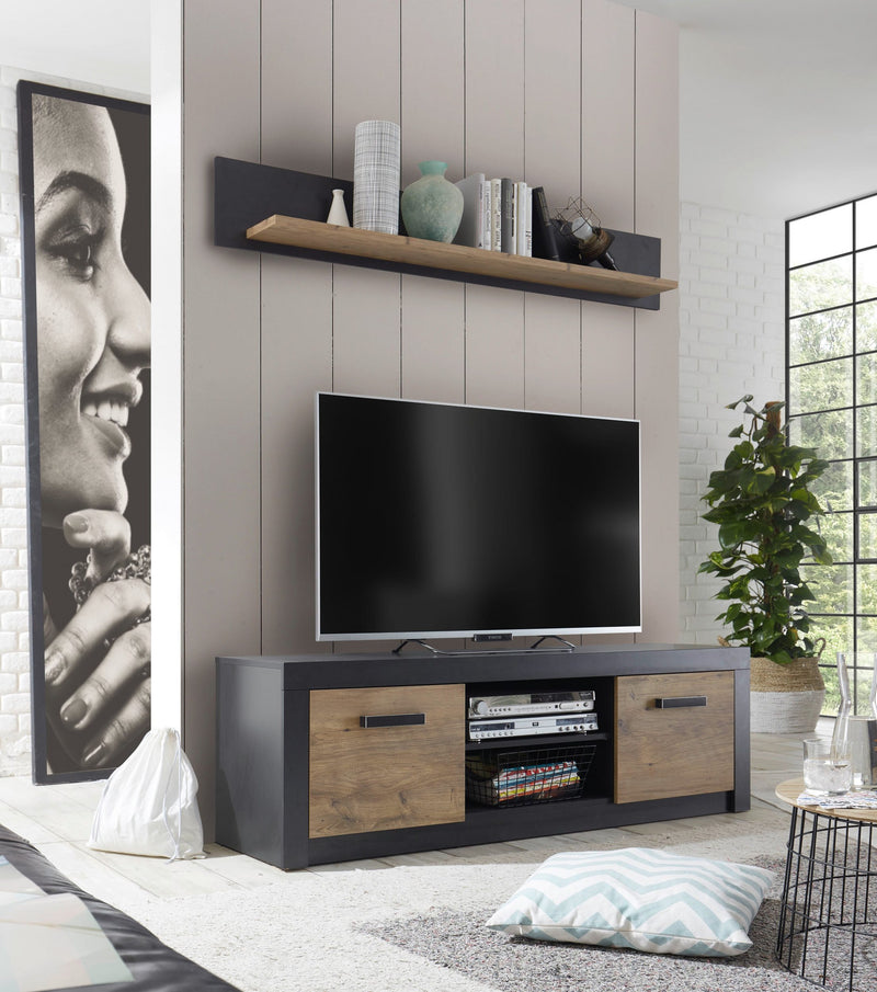 Comoda Tv Brugges cu design industrial, 153 cm lățime - LunaHome.ro