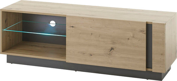 Comoda Tv Clair culoare stejar cu design modern 138 cm