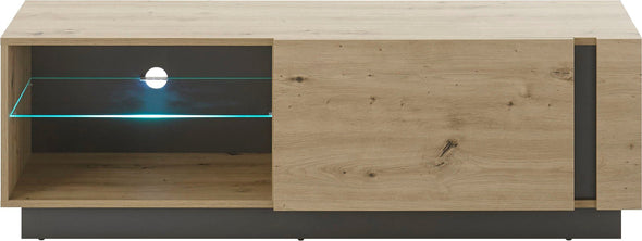 Comoda Tv Clair culoare stejar cu design modern 138 cm
