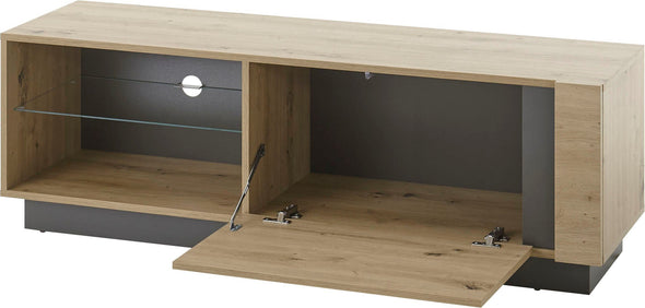 Comoda Tv Clair culoare stejar cu design modern 138 cm