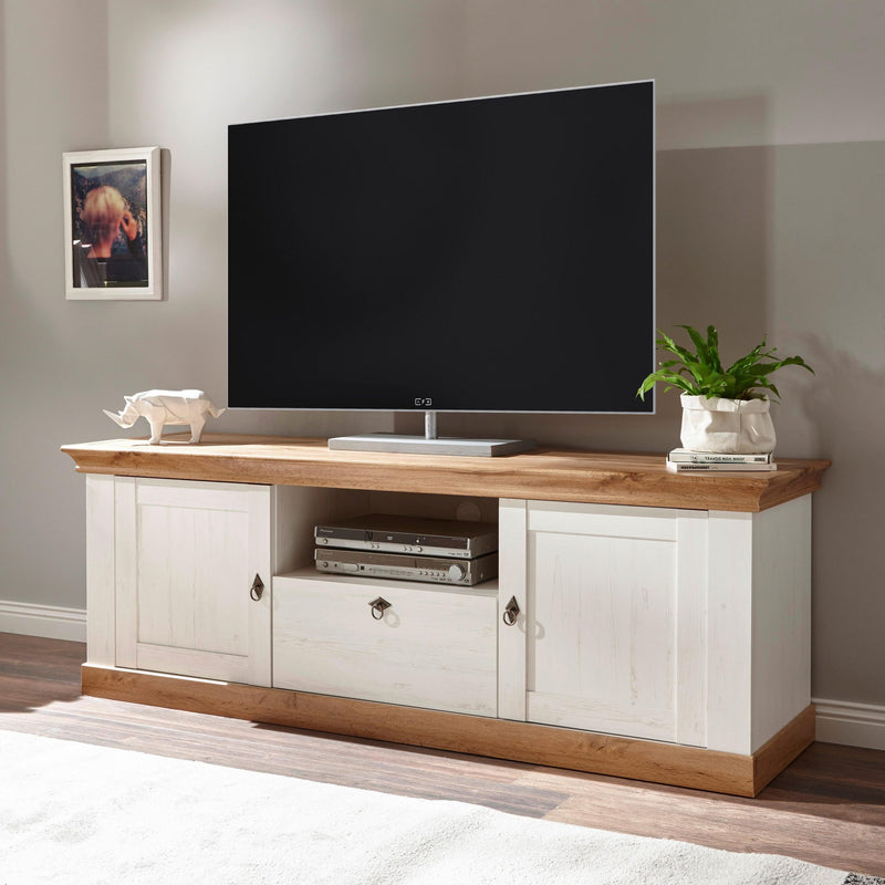 Comoda Tv Cremona cu aspect de lemn, 183 cm latime - LunaHome.ro
