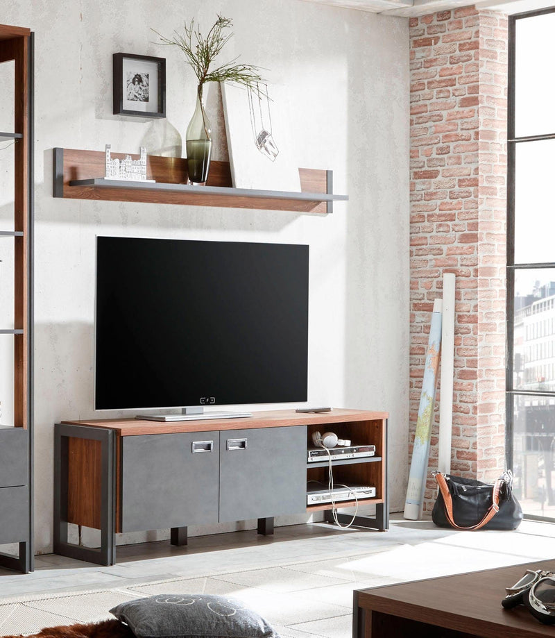 Comoda Tv Detroit cu aspect industrial, 156 cm latime - LunaHome.ro