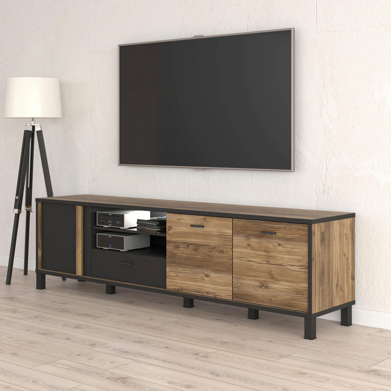 Comoda Tv Hayato cu design in 2 culori 200 cm lungime - LunaHome.ro