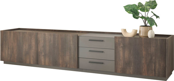 Comoda Tv Largo cu design industrial, soft close 240 cm lungime