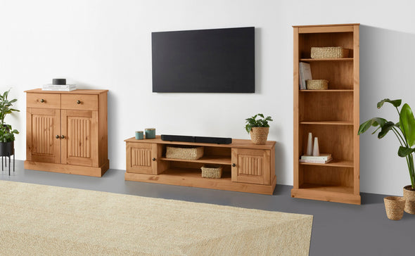 Comoda Tv Liotta din lemn de pin natur 160 cm - LunaHome.ro