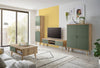Comoda Tv Mavas in stil scandinav verde 160 cm lățime - LunaHome.ro