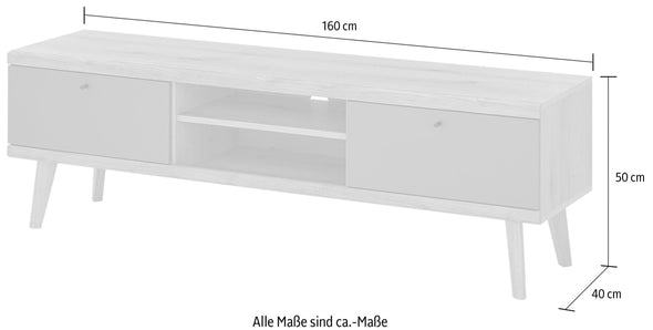 Comoda Tv Mavas in stil scandinav verde 160 cm lățime - LunaHome.ro