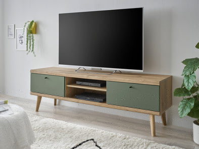 Comoda Tv Mavas in stil scandinav verde 160 cm lățime - LunaHome.ro