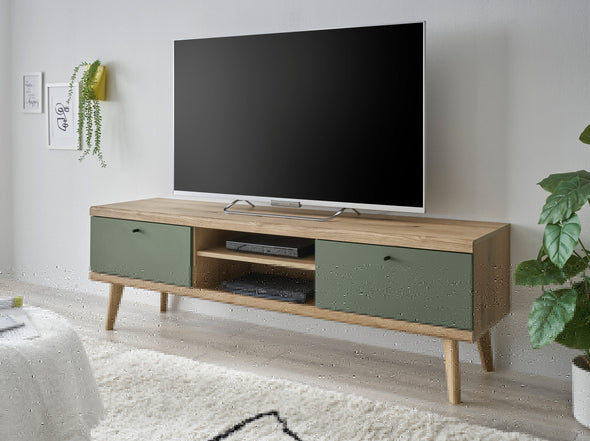 Comoda Tv Mavas in stil scandinav verde 160 cm lățime - LunaHome.ro