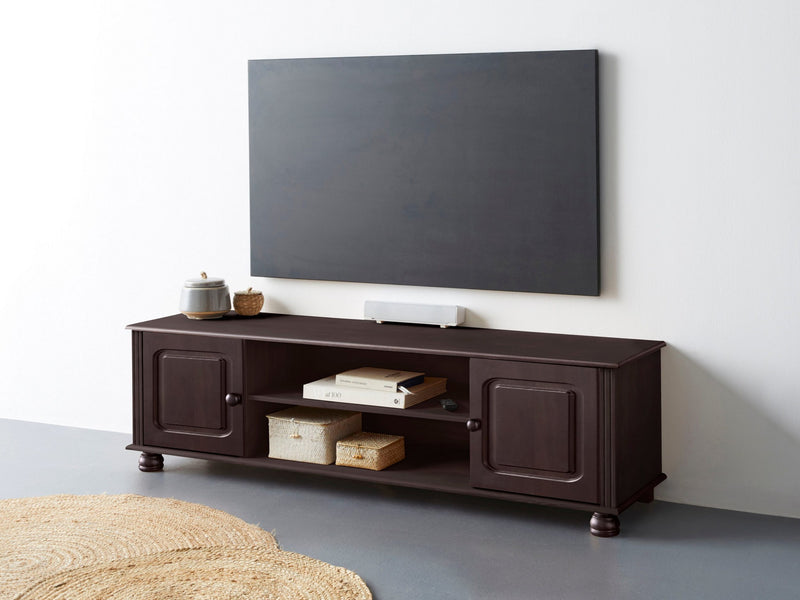 Comodă Tv Mette din lemn de pin maro închis, 160 cm - LunaHome.ro