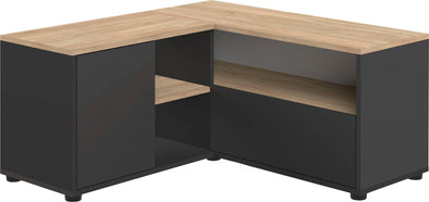 Comoda Tv de colț Angle negru cu stejar 90x90 cm - LunaHome.ro