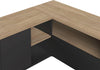 Comoda Tv de colț Angle negru cu stejar 90x90 cm - LunaHome.ro