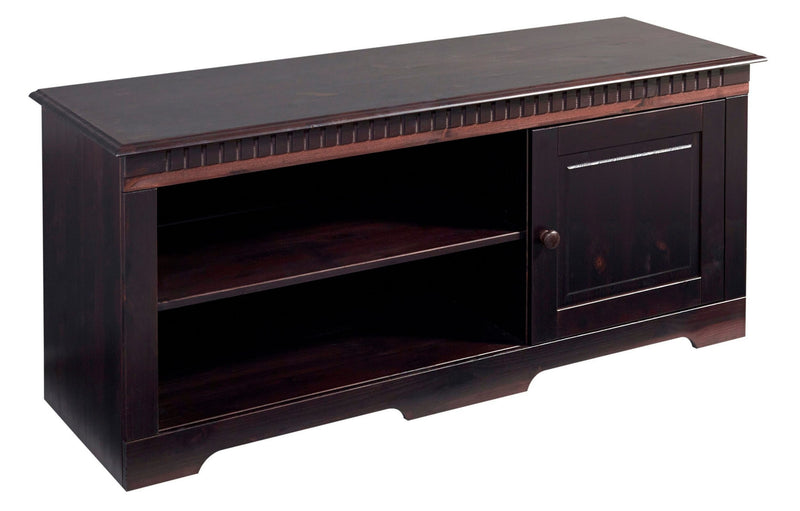 Comodă Tv Lisa din lemn masiv maro închis, 130 cm lungime - LunaHome.ro