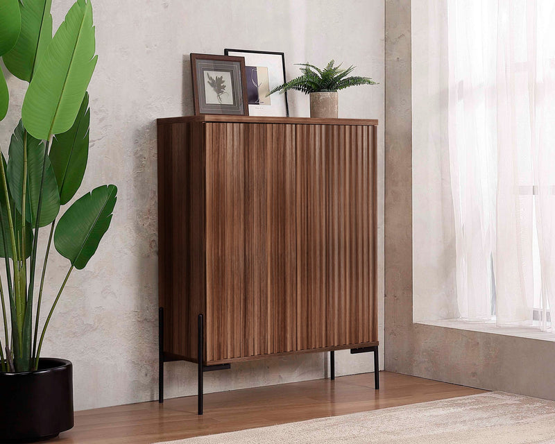 Comoda Valloire cu fronturi din Mdf si frezari 3D, 93 cm lățime - LunaHome.ro