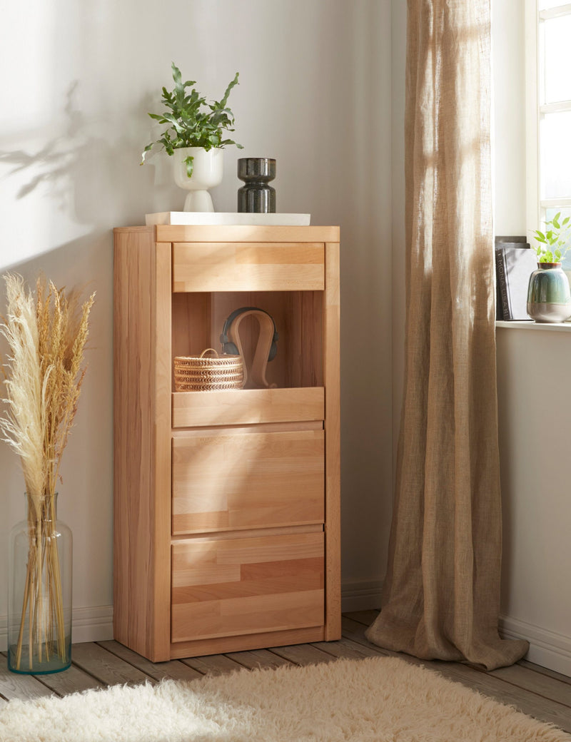 Comoda Woltra Silkeborg cu fronturi din lemn de fag, 60 cm latime - LunaHome.ro