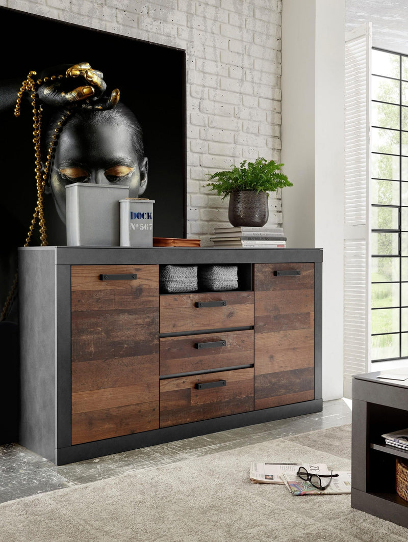 Comodă »BROOKLYN«, cu aspect industrial, 153 cm latime - LunaHome.ro