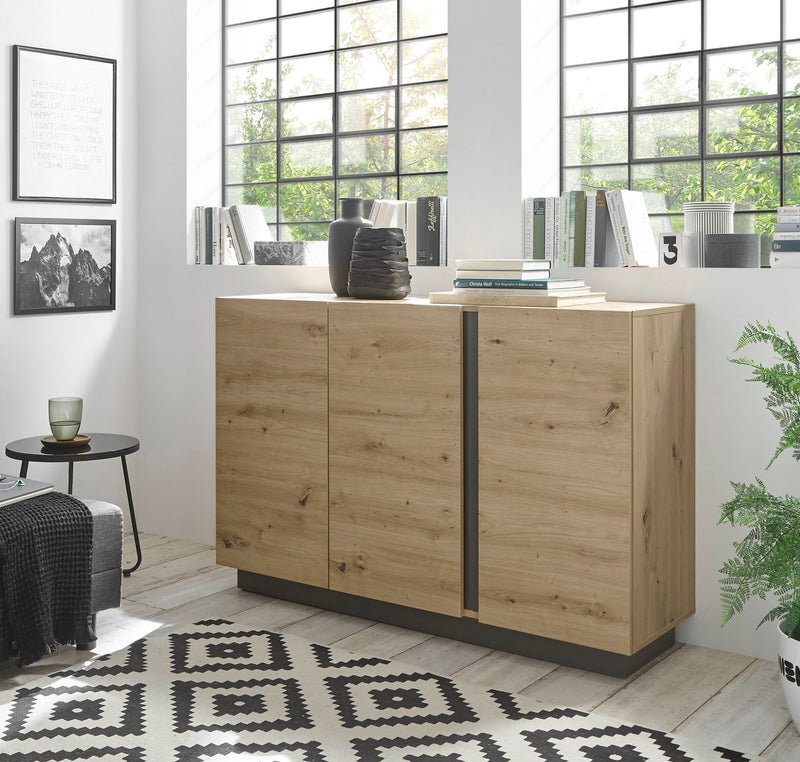 Comoda »CLAiR« culoare stejar cu design modern, lățime 138 cm - LunaHome.ro