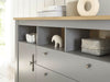 Comoda Chambord gri cu doua usi si 3 sertare 198 cm - LunaHome.ro