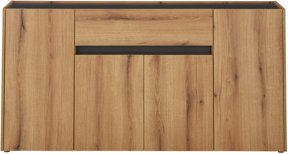 Comoda »City Giron« stejar cu detalii gri antracit 170 cm latime - LunaHome.ro
