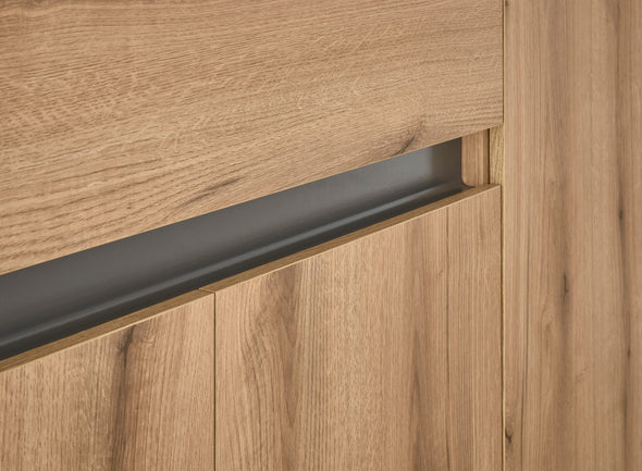 Comoda »City Giron« stejar cu detalii gri antracit 170 cm latime - LunaHome.ro