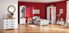 Comoda Konrad din lemn de pin alb rustic 94 cm - LunaHome.ro