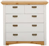 Comoda Konrad din lemn de pin alb rustic 94 cm - LunaHome.ro